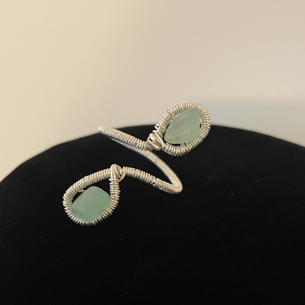 2/27/23 - 3 for $15 Adjustable green aventurine ring - Picture 2 of 2